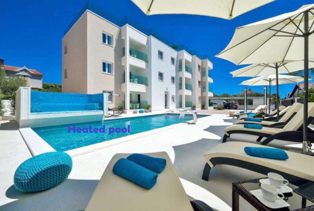 Luxury Apartment Arta-2 With Heated Pool And Jacuzzi Bibinje Exteriér fotografie